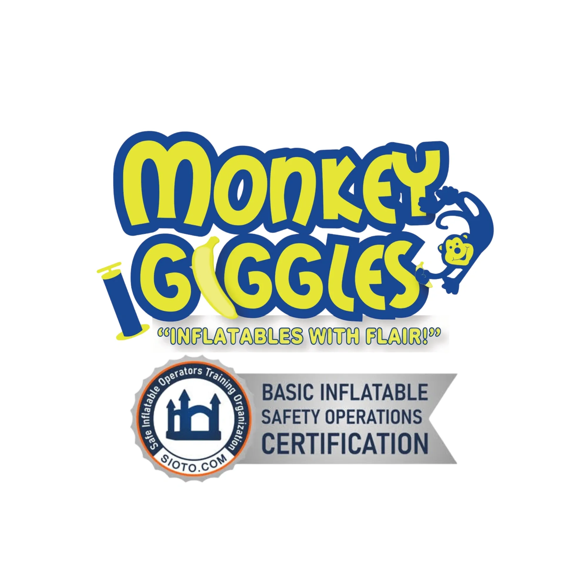 Bounce house rentals Gwinnett County - Monkey Giggles inflatable set up for a birthday party