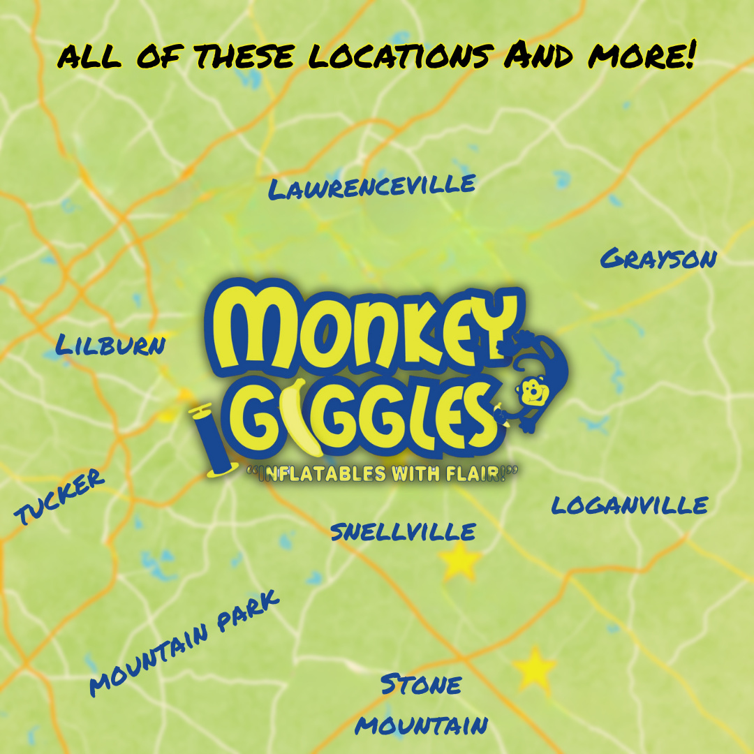 Monkey Giggles free delivery area map